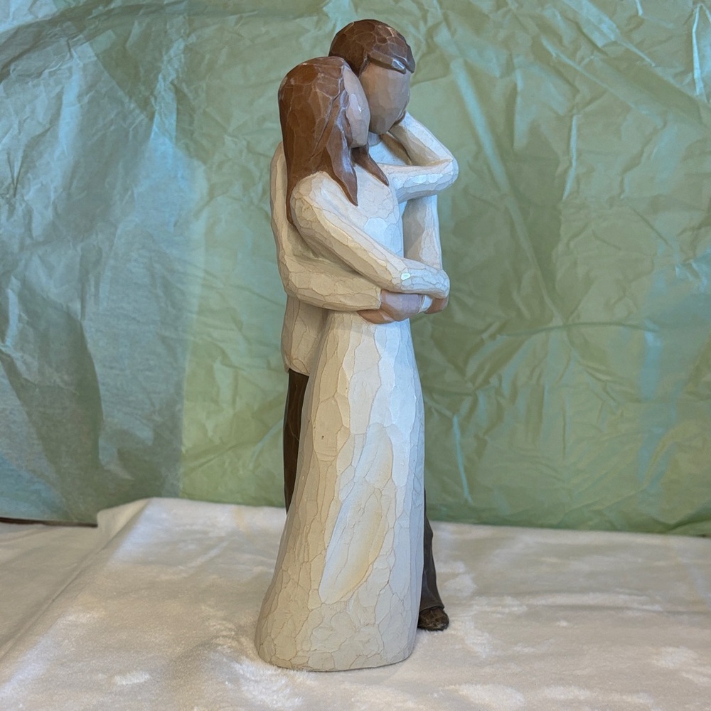 Willow Tree Embrace Sculpture - Together 2000 Cream, Brown - Picture 8 of 17